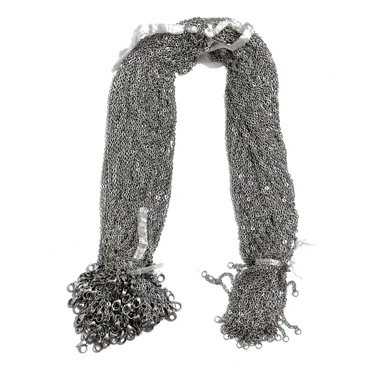 Wholesale 2mm 50cm Stainless Steel Necklace Rope Chain Lobster Clasp DIY Jewelry Accessories 100pcs/lot Free
Wholesale 2mm 50cm Stainless Steel Necklace Rope Chain Lobster Clasp DIY Jewelry Accessories 100pcs/lot Free