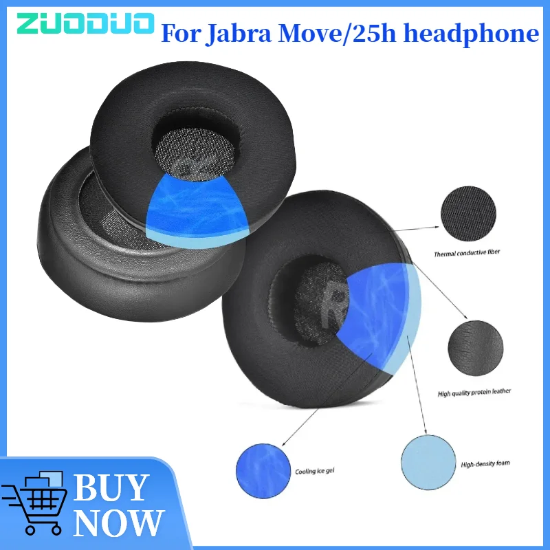 ZUODUO Replacement Ear Pads Cups Earpad Memory Foam Cushions For Jabra Move / 25h Headphones Headset Cooling Gel
ZUODUO Replacement Ear Pads Cups Earpad Memory Foam Cushions For Jabra Move / 25h Headphones Headset Cooling Gel