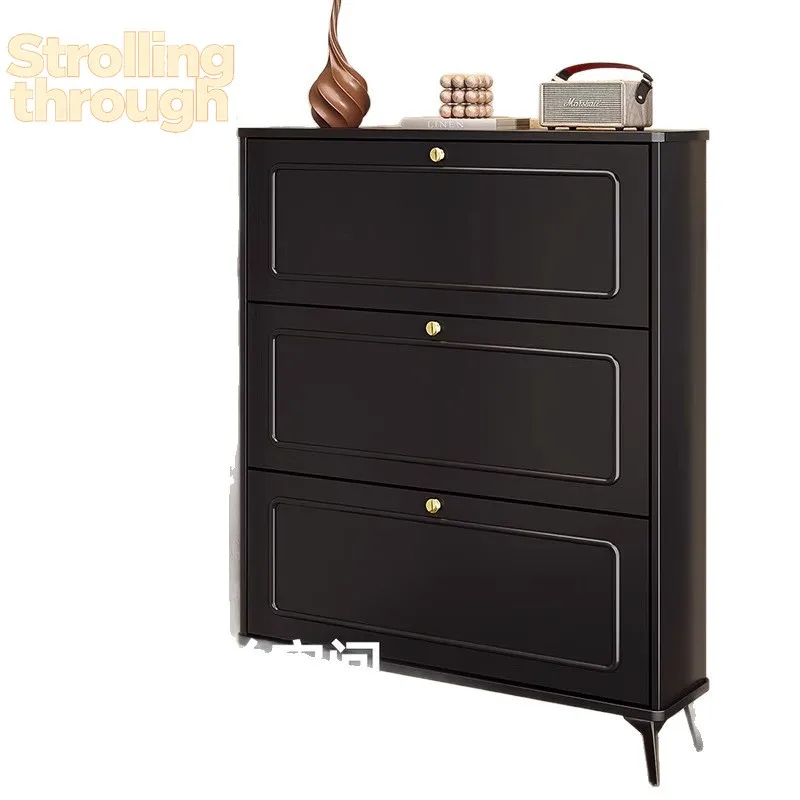 Solid wood ultra-thin shoe cabinet, extremely narrow tipping bucket shoe cabinet at the entrance of the home
Solid wood ultra-thin shoe cabinet, extremely narrow tipping bucket shoe cabinet at the entrance of the home