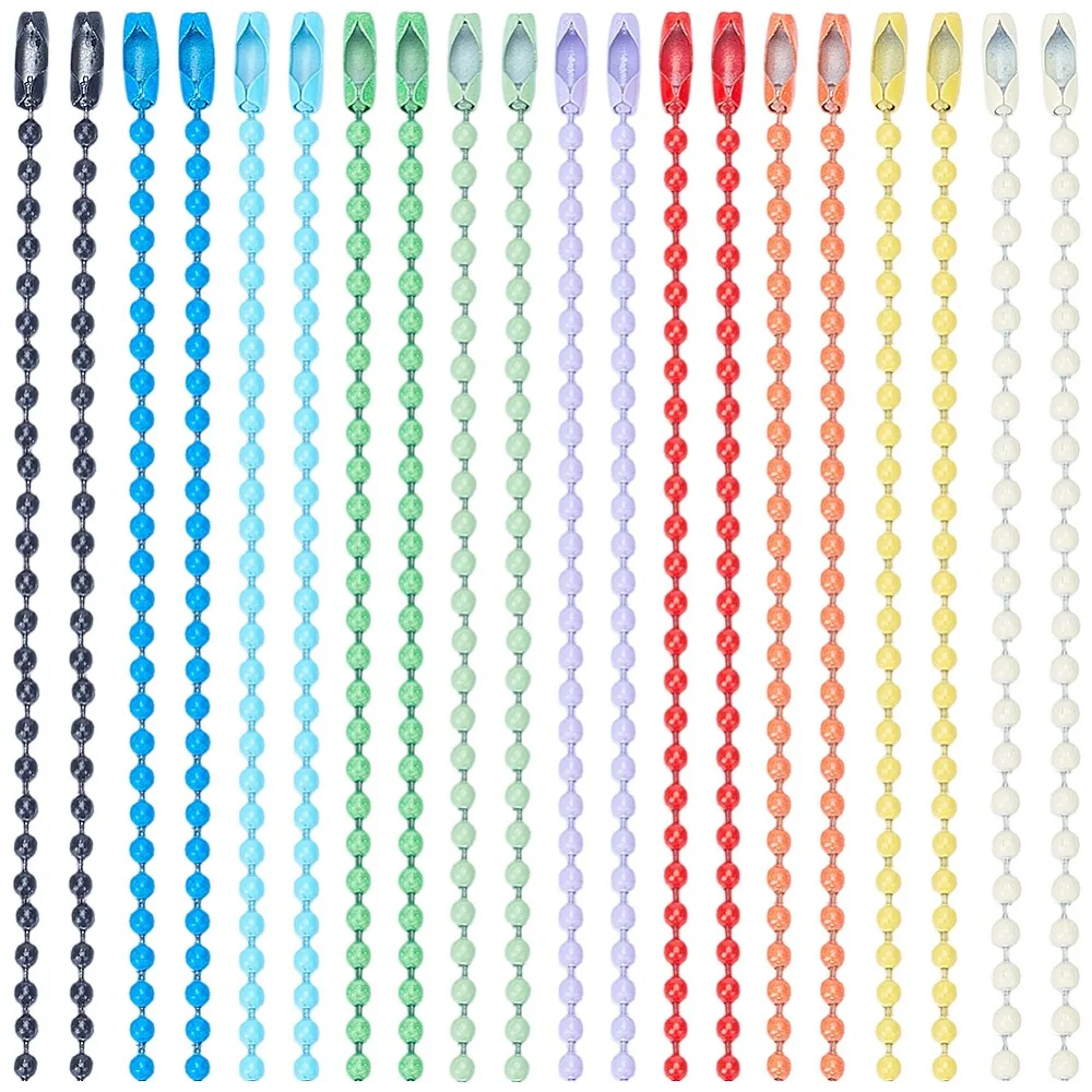 200Pcs 10 Colors Iron Ball Chain Tag Chains for Price Tags Mixed Color 9.5x0.22cm 20pcs/color
200Pcs 10 Colors Iron Ball Chain Tag Chains for Price Tags Mixed Color 9.5x0.22cm 20pcs/color