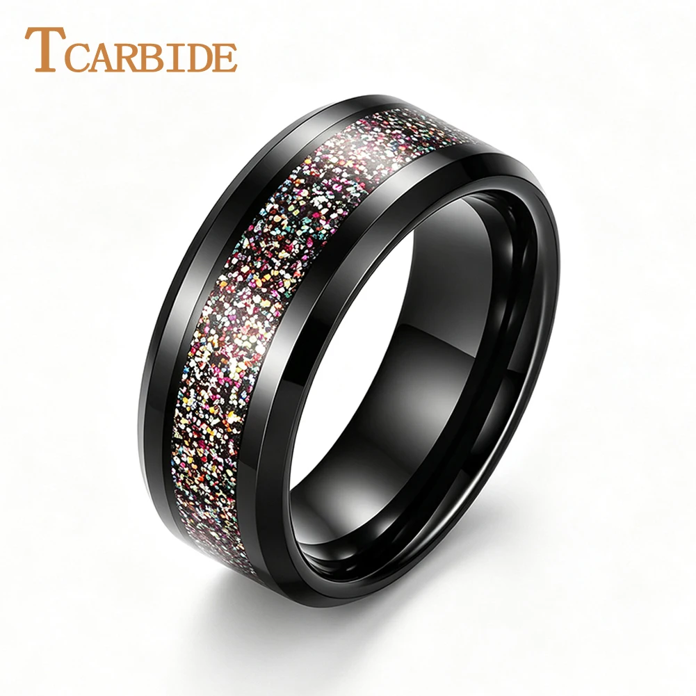 Tcarbide 6/8mm Men Women Rainbow Sandstone Ring Tungsten Wedding Band Beveled Polished Finish Festival Gift Comfort Fit
Tcarbide 6/8mm Men Women Rainbow Sandstone Ring Tungsten Wedding Band Beveled Polished Finish Festival Gift Comfort Fit