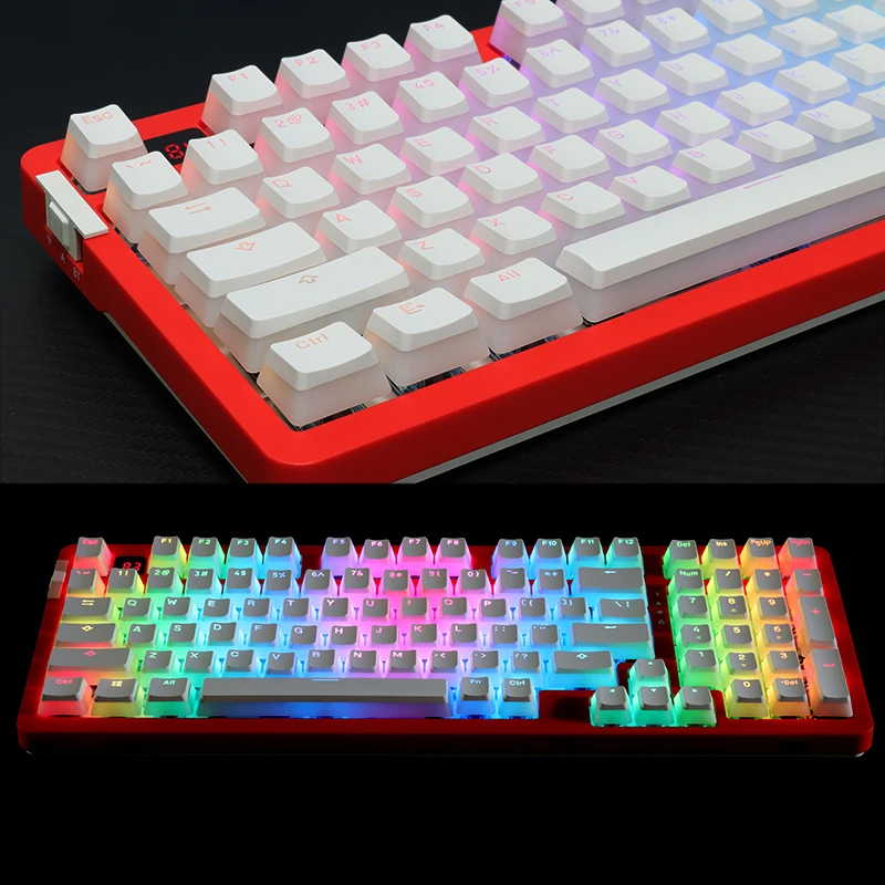 Double leather milk/pudding keycap small full set of PBT two-color closed character no water port 61/87/84/98
Double leather milk/pudding keycap small full set of PBT two-color closed character no water port 61/87/84/98