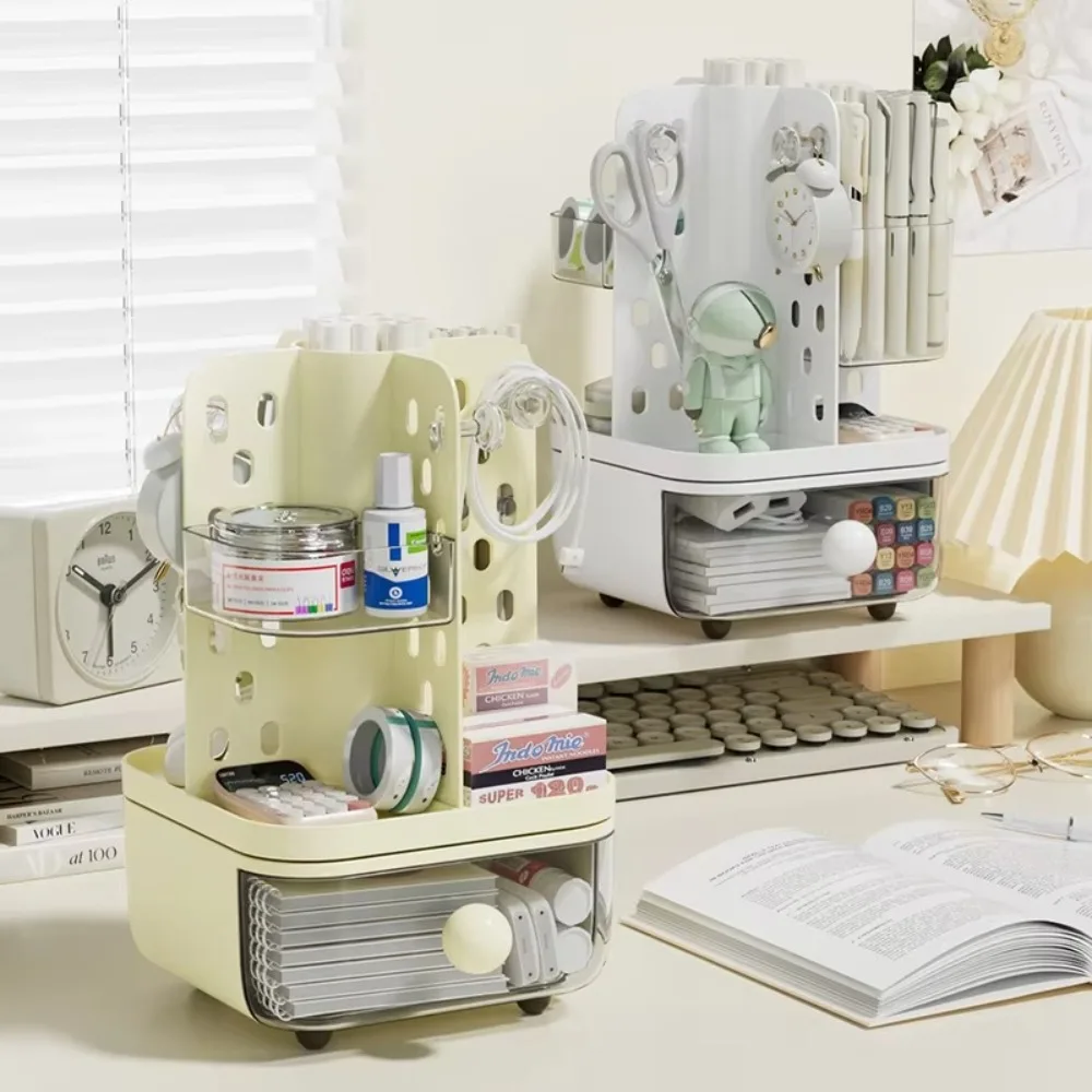 New Multifunctional Perforated Storage Rack Dustproof Rotatable Drawer Storage Box Large Capacity Office Desk Organizer
New Multifunctional Perforated Storage Rack Dustproof Rotatable Drawer Storage Box Large Capacity Office Desk Organizer