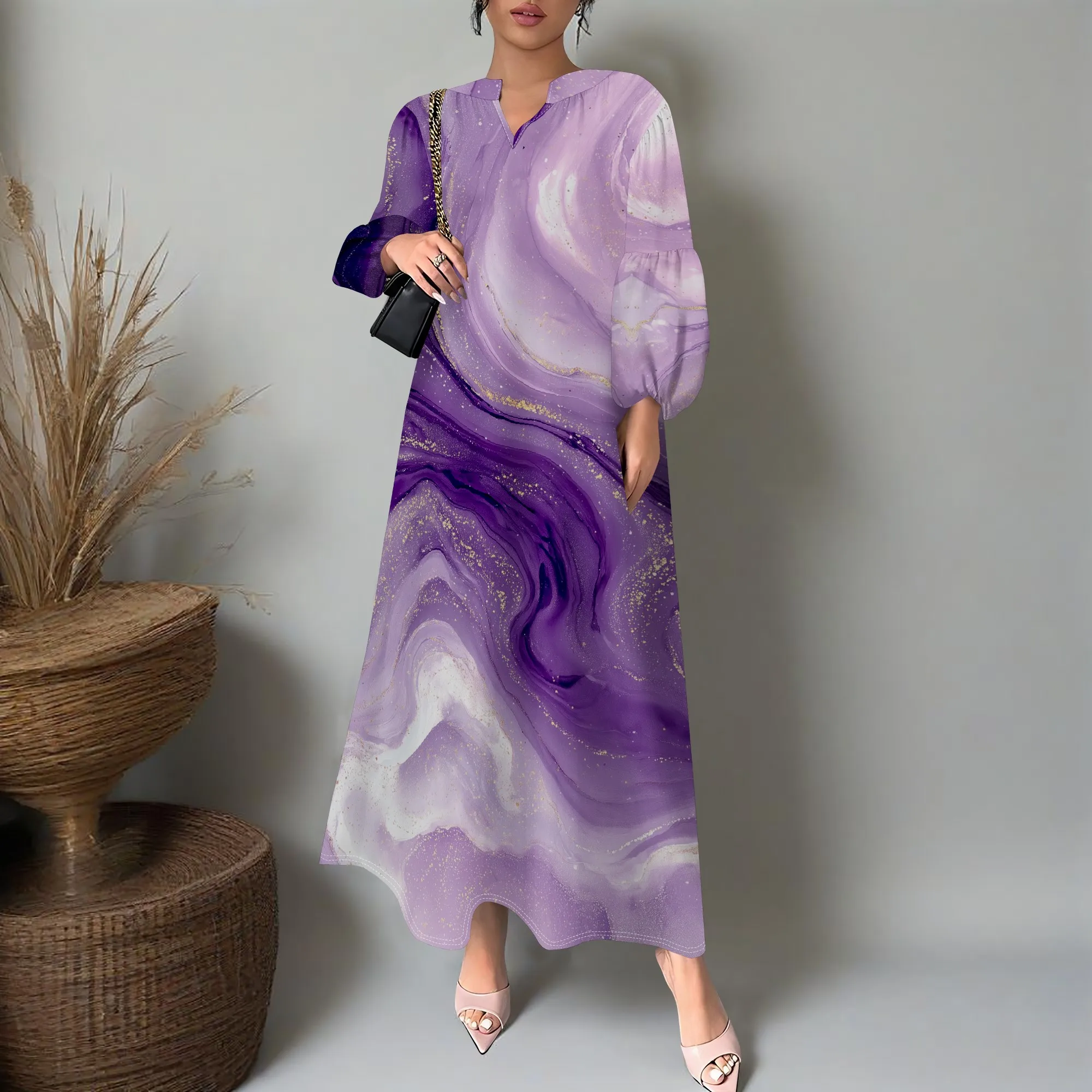 Women’s Marble Print Long Sleeve Maxi Dress Elegant V Neck Loose Fit Autumn Winter Party Gown XS-3XL
Women’s Marble Print Long Sleeve Maxi Dress Elegant V Neck Loose Fit Autumn Winter Party Gown XS-3XL