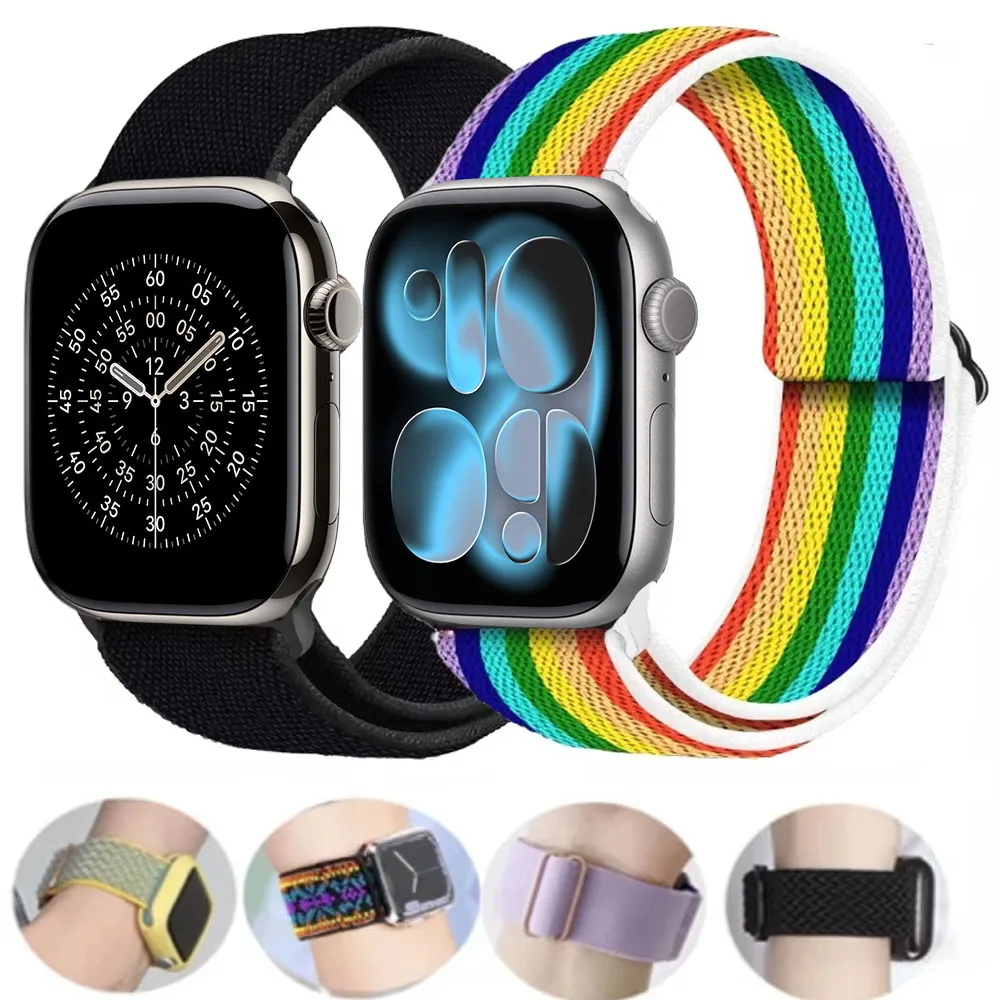 Nylon Strap for Apple Watch Band 45mm 46mm 44mm 49mm 42mm 41/40mm Woman's Bracelet iWatch Series 11 10 9 ultra 8 7 6 5 4 SE Belt
Nylon Strap for Apple Watch Band 45mm 46mm 44mm 49mm 42mm 41/40mm Woman's Bracelet iWatch Series 11 10 9 ultra 8 7 6 5 4 SE Belt