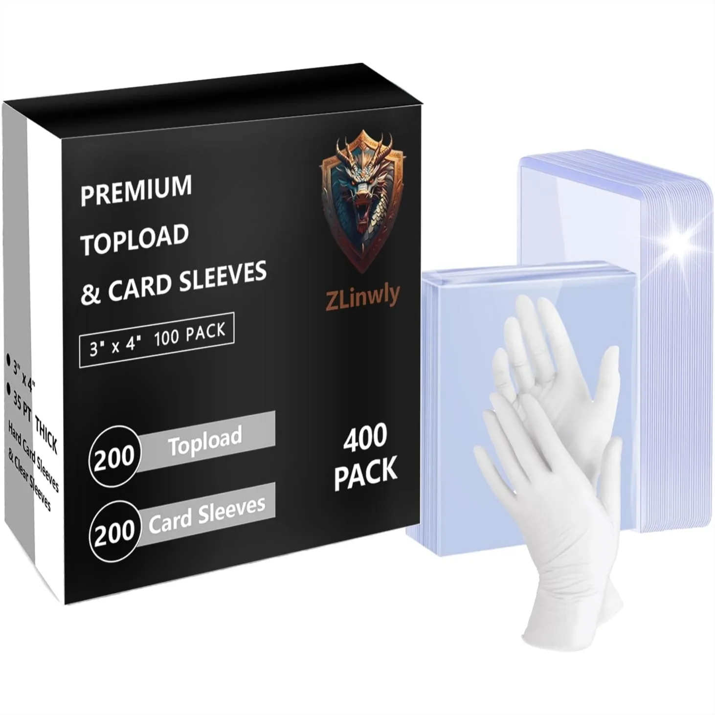 400 Premium Card Sleeves Top Loaders for Trading Cards, 35pt Hard Plastic Protectors for TCG OCG Sports Cards, 200 Rigid
400 Premium Card Sleeves Top Loaders for Trading Cards, 35pt Hard Plastic Protectors for TCG OCG Sports Cards, 200 Rigid