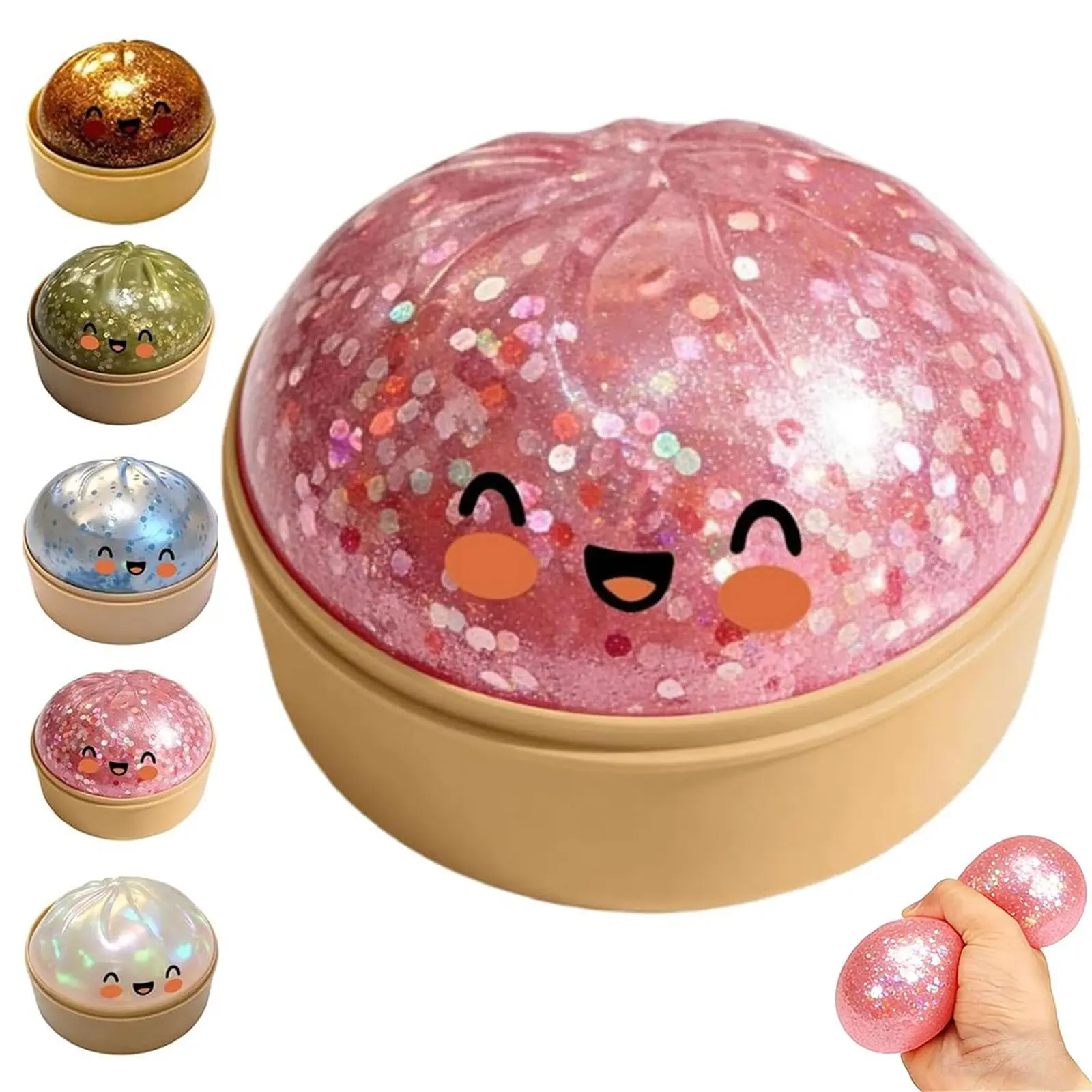 Glitter Dumpling Squishy with Steamer Box, Stress Relief Squeeze Fidget Toy, Glitter Mystery Dumpling Relaxation Toy for Adults
Glitter Dumpling Squishy with Steamer Box, Stress Relief Squeeze Fidget Toy, Glitter Mystery Dumpling Relaxation Toy for Adults