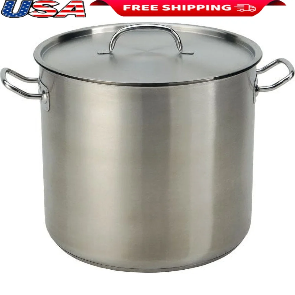 Heavy Duty 35QT Stainless Steel Stock Pot Induction Oven Safe Cooking Pot with Stay Cool Handles Dishwasher Safe Soup Seafood
Heavy Duty 35QT Stainless Steel Stock Pot Induction Oven Safe Cooking Pot with Stay Cool Handles Dishwasher Safe Soup Seafood