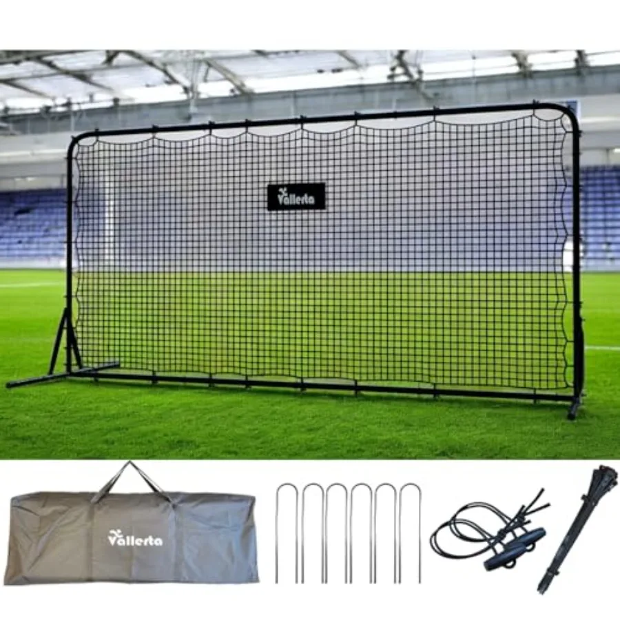 Vallerta 12x6 Steel Frame Soccer Rebounder Backstop Wall with Carry Case for Solo and Team Kickback Practice and Pass Training
Vallerta 12x6 Steel Frame Soccer Rebounder Backstop Wall with Carry Case for Solo and Team Kickback Practice and Pass Training