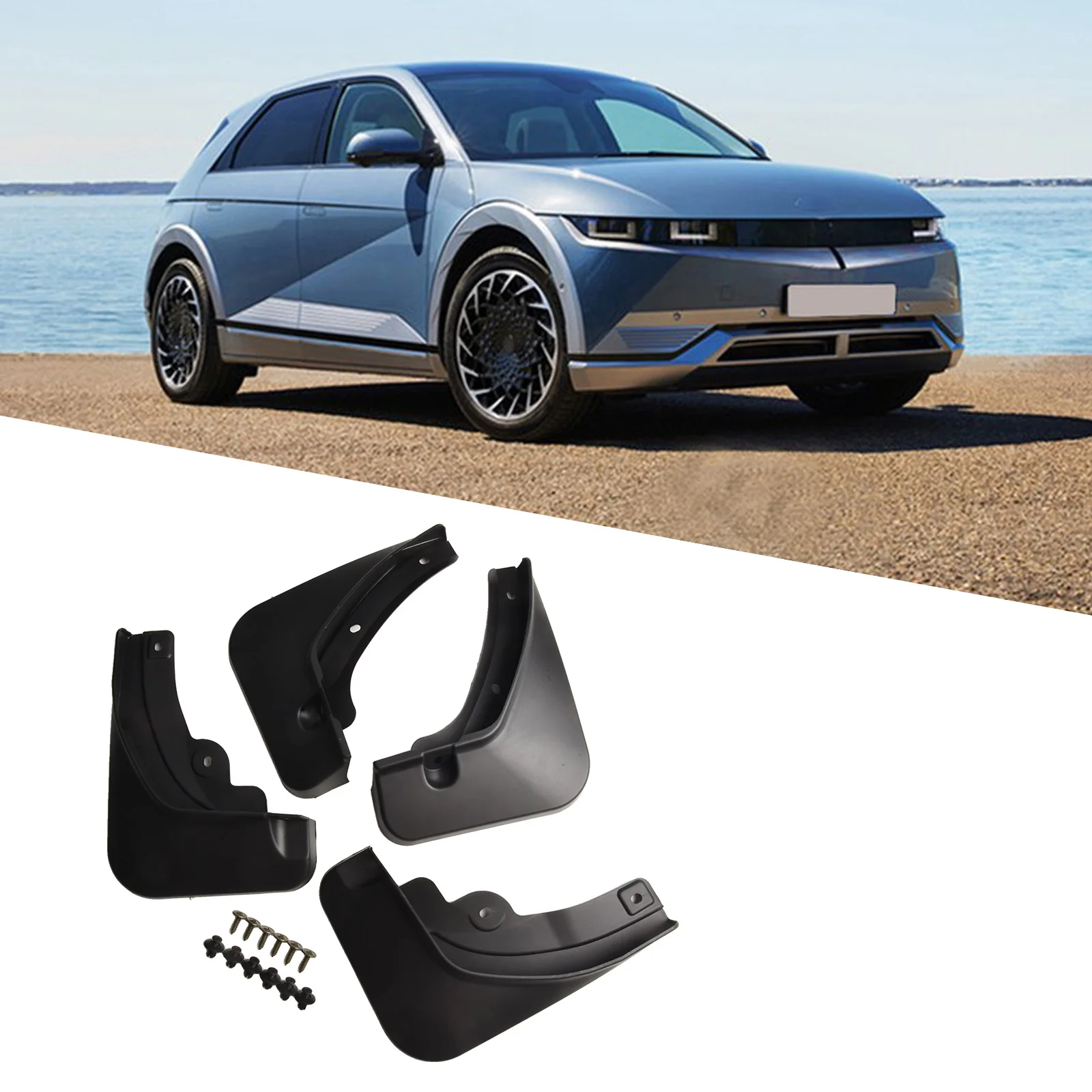 Mud Flaps for Hyundai For Ioniq 5 2020+ 4 Piece Set For Splash Guards Designed for Front and Rear to Block Road Debris
Mud Flaps for Hyundai For Ioniq 5 2020+ 4 Piece Set For Splash Guards Designed for Front and Rear to Block Road Debris