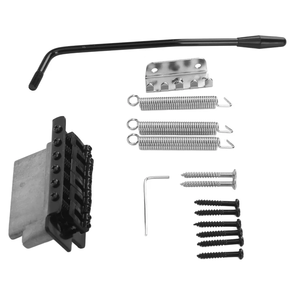 Wear Resistant Electric Guitar Tremolo Bridge Black/Silver Metal Tremolo Bridge Set 6 String Tremolo System
Wear Resistant Electric Guitar Tremolo Bridge Black/Silver Metal Tremolo Bridge Set 6 String Tremolo System