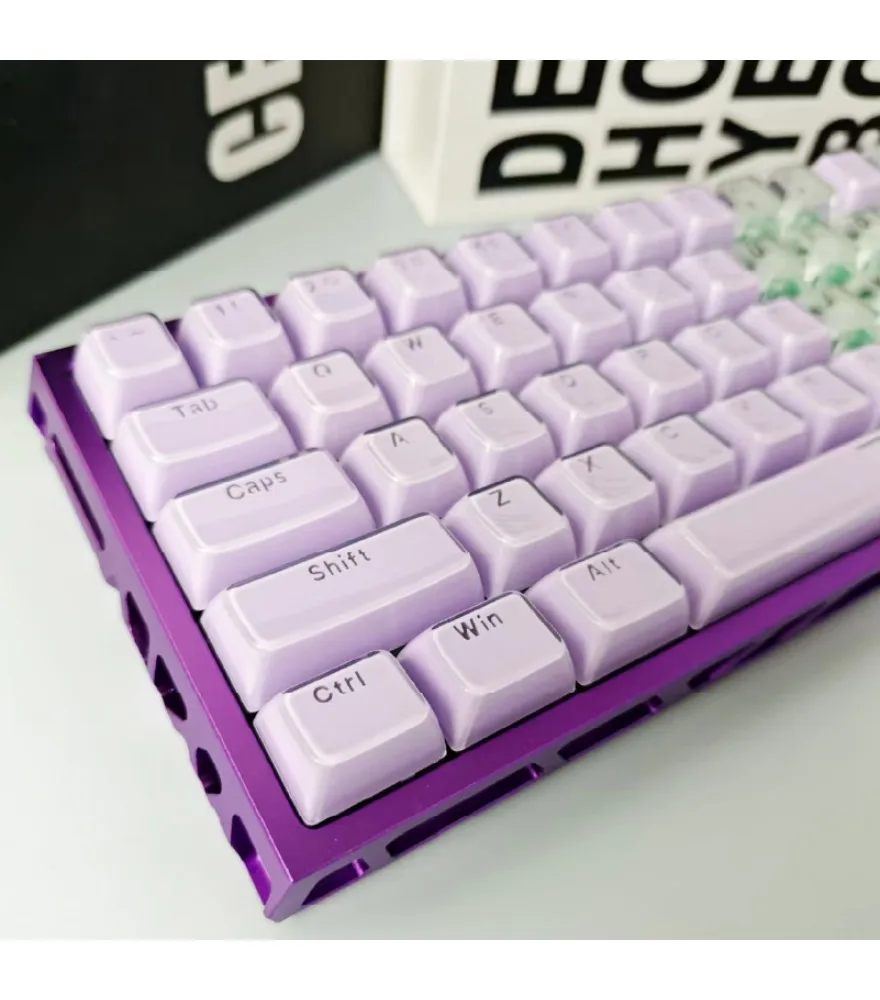 136 key full set of purple crystal two-color injection molding ABS four-sided transparent customized mechanical keyboard
136 key full set of purple crystal two-color injection molding ABS four-sided transparent customized mechanical keyboard