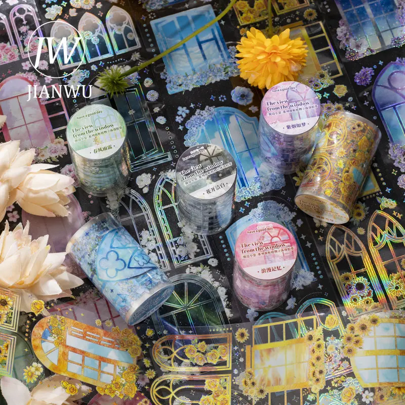 JIANWU 65mm*200cm The View From The Window Series Window Flower Ironing PET Waterproof Tape Creative DIY Collage Deco Stationery
JIANWU 65mm*200cm The View From The Window Series Window Flower Ironing PET Waterproof Tape Creative DIY Collage Deco Stationery