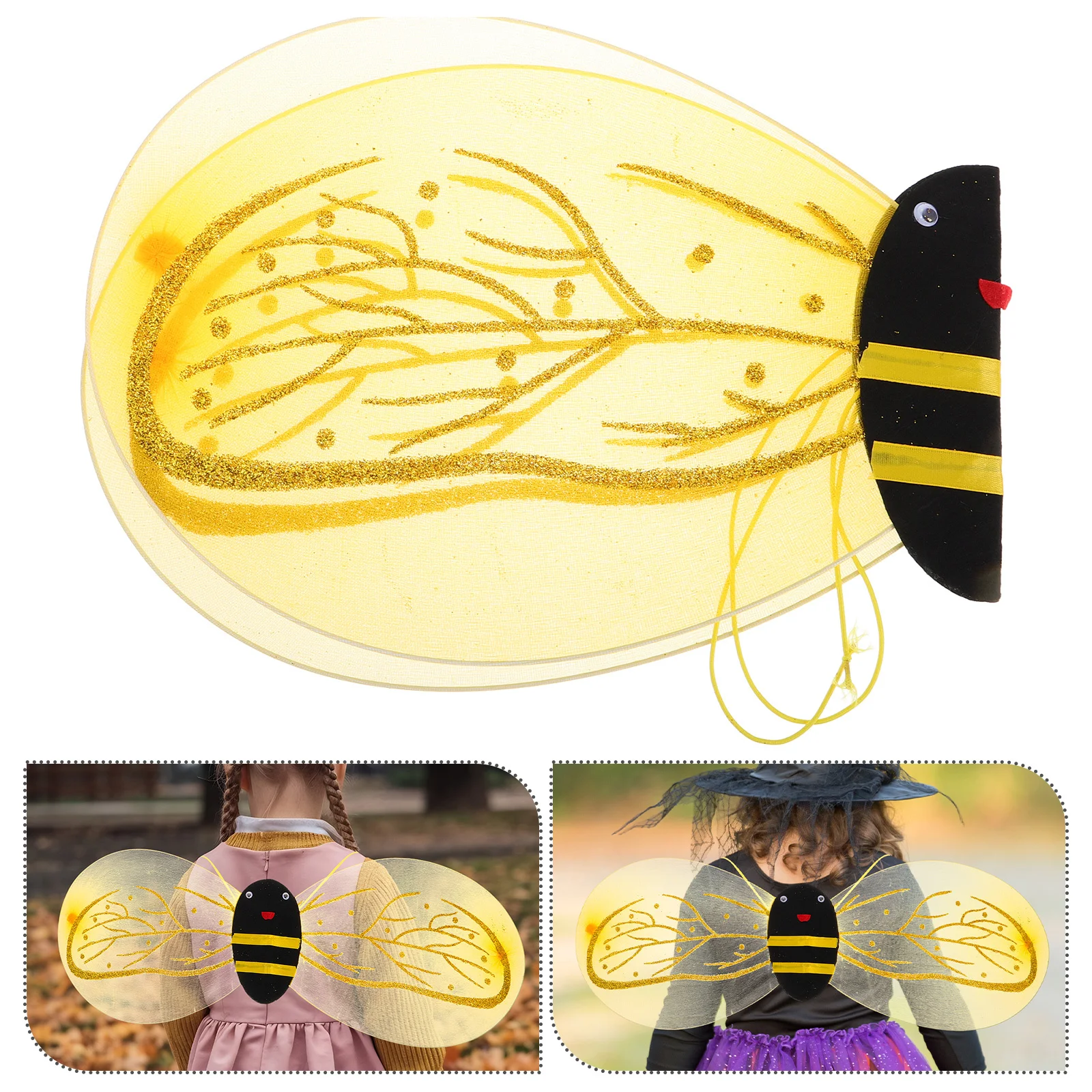 Bee Wings for Kids Lightweight Comfortable Wing Costume Prop for Children's Day School Play Halloween Party Decor
Bee Wings for Kids Lightweight Comfortable Wing Costume Prop for Children's Day School Play Halloween Party Decor