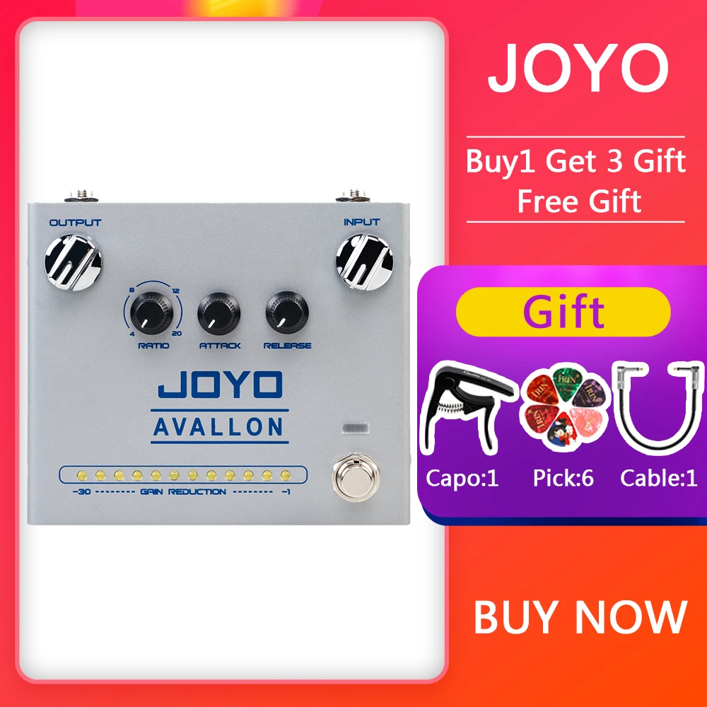 JOYO R-19 Compressor Guitar Effect Pedal Avallon Guitar Bass Effect with RATIO/ ATTACK/RELEASE Function Effector
JOYO R-19 Compressor Guitar Effect Pedal Avallon Guitar Bass Effect with RATIO/ ATTACK/RELEASE Function Effector