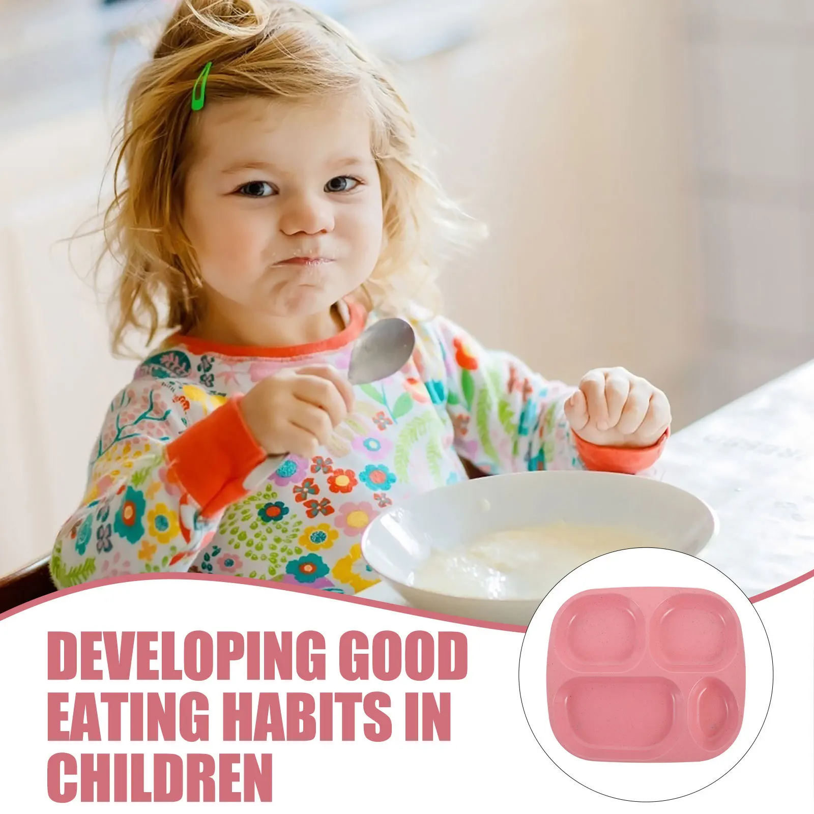 1pc Divided Food Plate Kids Safe Wheat Straw Material Unbreakable Compartment Lunch Tray Portable Reusable Dinner Plates 
1pc Divided Food Plate Kids Safe Wheat Straw Material Unbreakable Compartment Lunch Tray Portable Reusable Dinner Plates