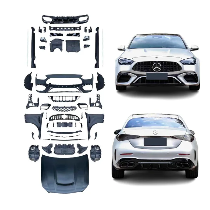 Высококачественный комплект кузова для Mercedes Benz C Class W205, обновление C63 AMG, передний бампер, боковые юбки, решетка заднего бампера, идеально подходит
Высококачественный комплект кузова для Mercedes Benz C Class W205, обновление C63 AMG, передний бампер, боковые юбки, решетка заднего бампера, идеально подходит