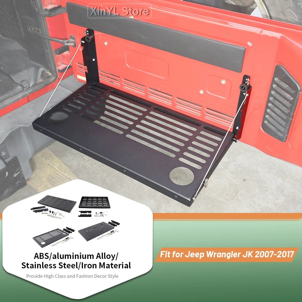 Foldable Rear Door Shelf and Tailgate Storage Rack For Jeep Wrangler JK (2007-2017) Aluminium Alloy Interior Accessories
Foldable Rear Door Shelf and Tailgate Storage Rack For Jeep Wrangler JK (2007-2017) Aluminium Alloy Interior Accessories