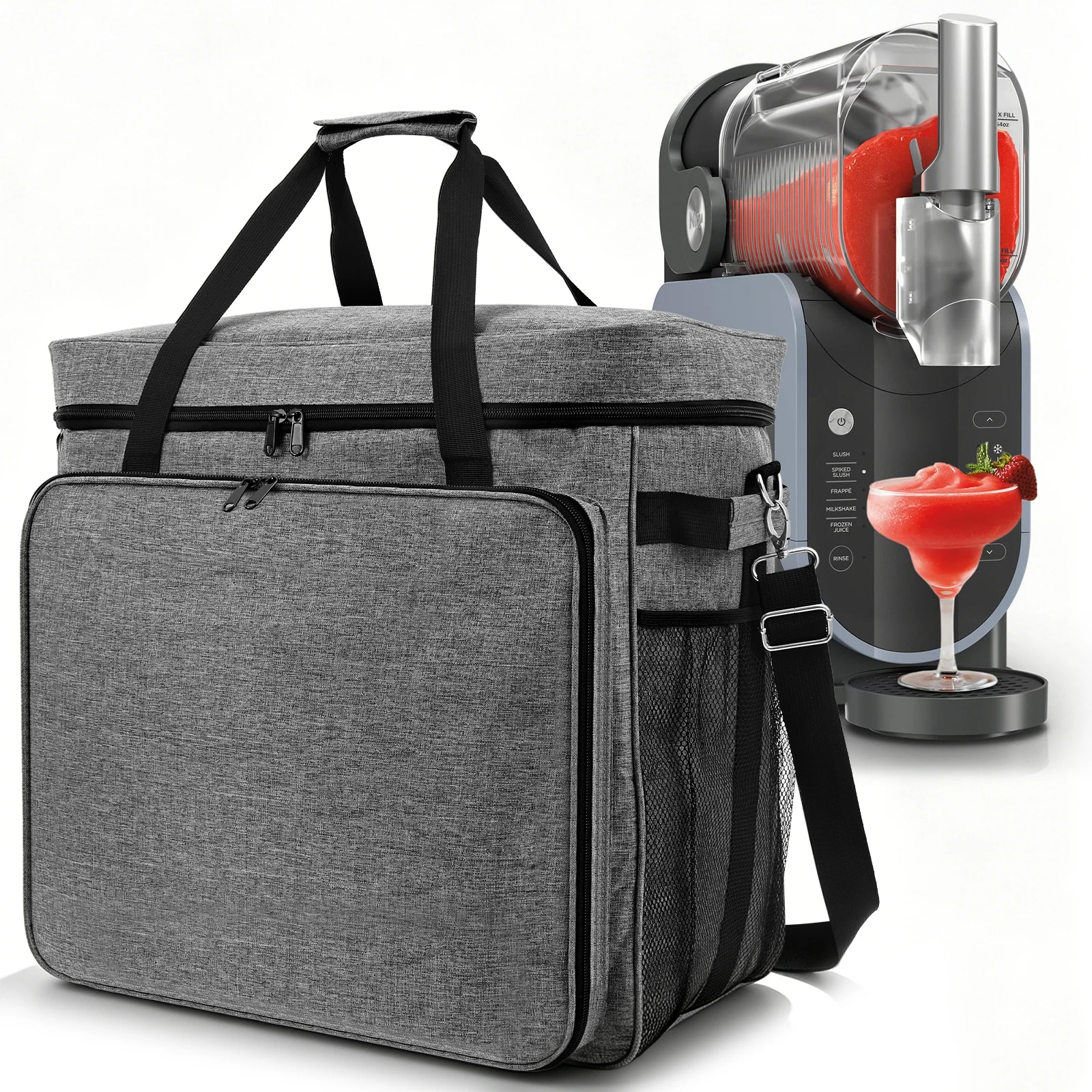 Slushie Machine Storage Bag Protective Cover with Adjustable Strap and Bottom Board Compatible with FS299/FS301/FS301C Model
Slushie Machine Storage Bag Protective Cover with Adjustable Strap and Bottom Board Compatible with FS299/FS301/FS301C Model