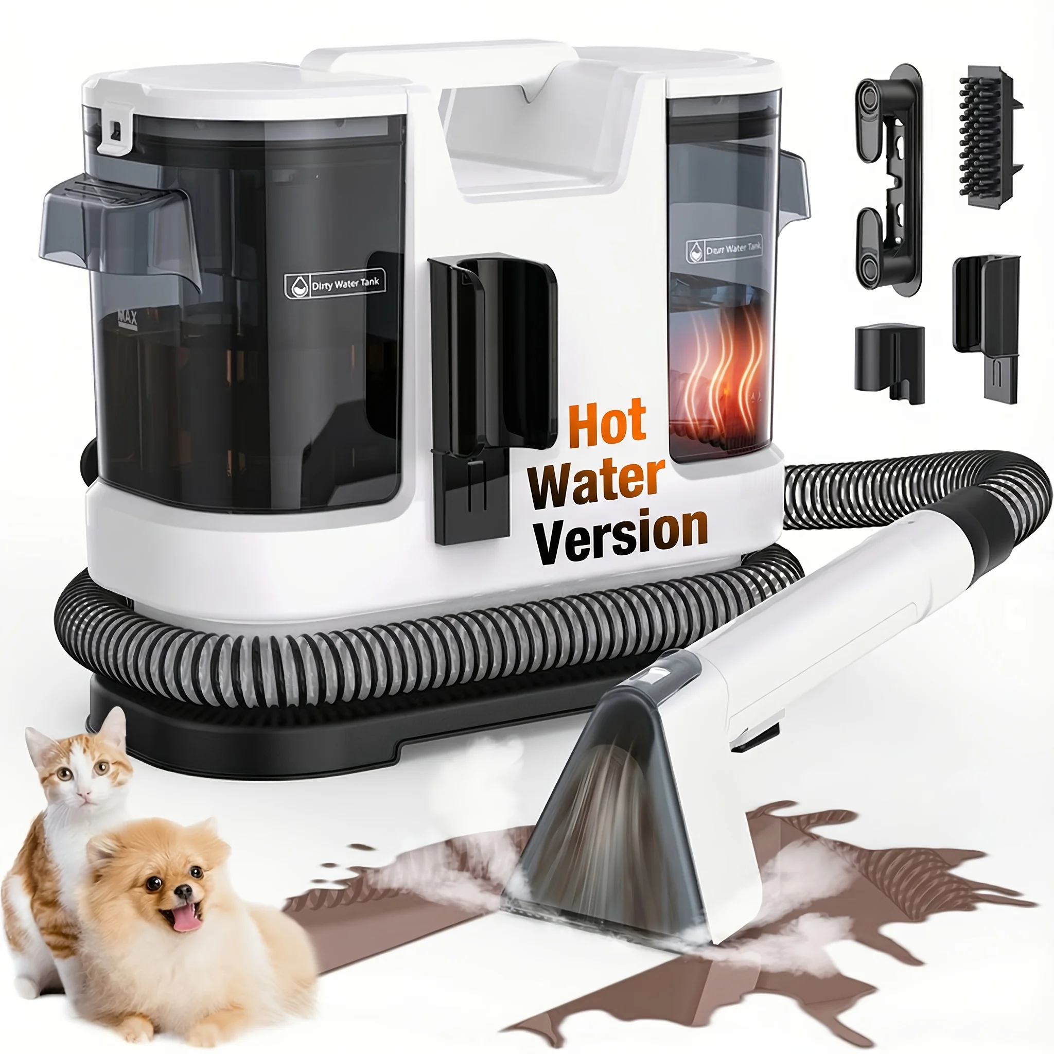 Lubluelu V8 Instant Heated Function Carpet Cleaner Machine 15Kpa Powerful Suction Hot Water Upgrade Portable Carpet Cleaning Machines for Pet Stains with Cleaning Tools & Self-Cleaning for Car/Couch/Rug/Spot
Lubluelu V8 Instant Heated Function Carpet Cleaner Machine 15Kpa Powerful Suction Hot Water Upgrade Portable Carpet Cleaning Machines for Pet Stains with Cleaning Tools & Self-Cleaning for Car/Couch/Rug/Spot