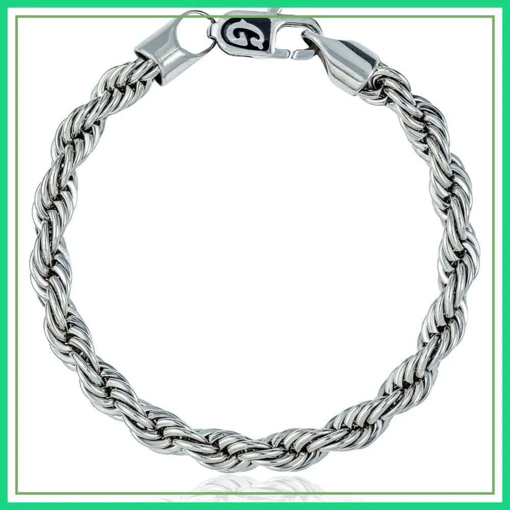 Rope Bracelet 2MM/4MM/6MM Sizes 6/7/8/9 Inch Lengths Gold/White Gold Unisex
Rope Bracelet 2MM/4MM/6MM Sizes 6/7/8/9 Inch Lengths Gold/White Gold Unisex