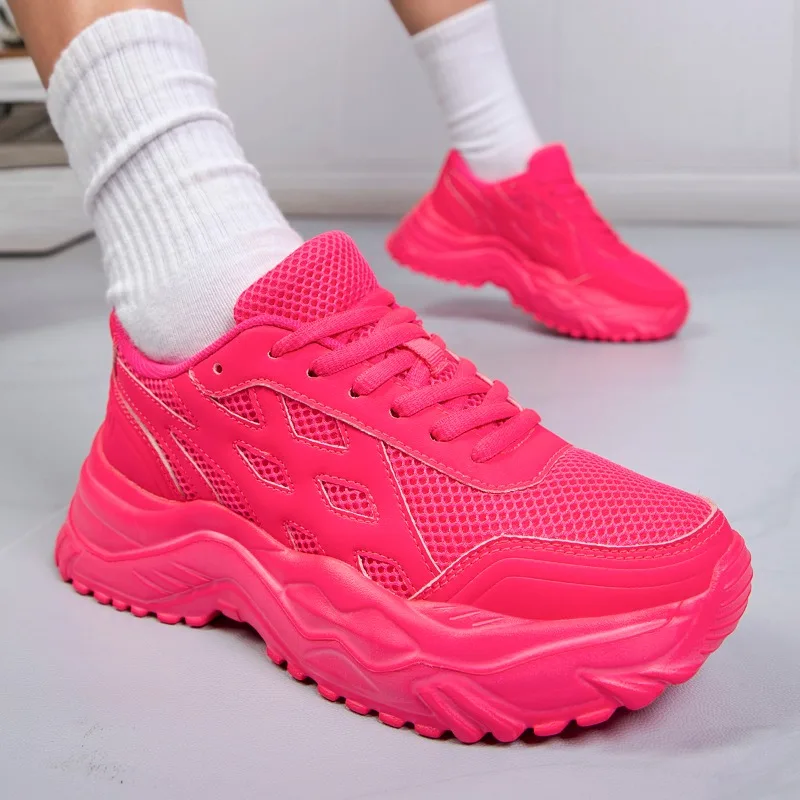 Wonmen's Outdoor Shoes With Thick Soles Increase The Comfortable Non-slip Breathable Mesh Of Sports Running Shoes Lace-up
Wonmen's Outdoor Shoes With Thick Soles Increase The Comfortable Non-slip Breathable Mesh Of Sports Running Shoes Lace-up