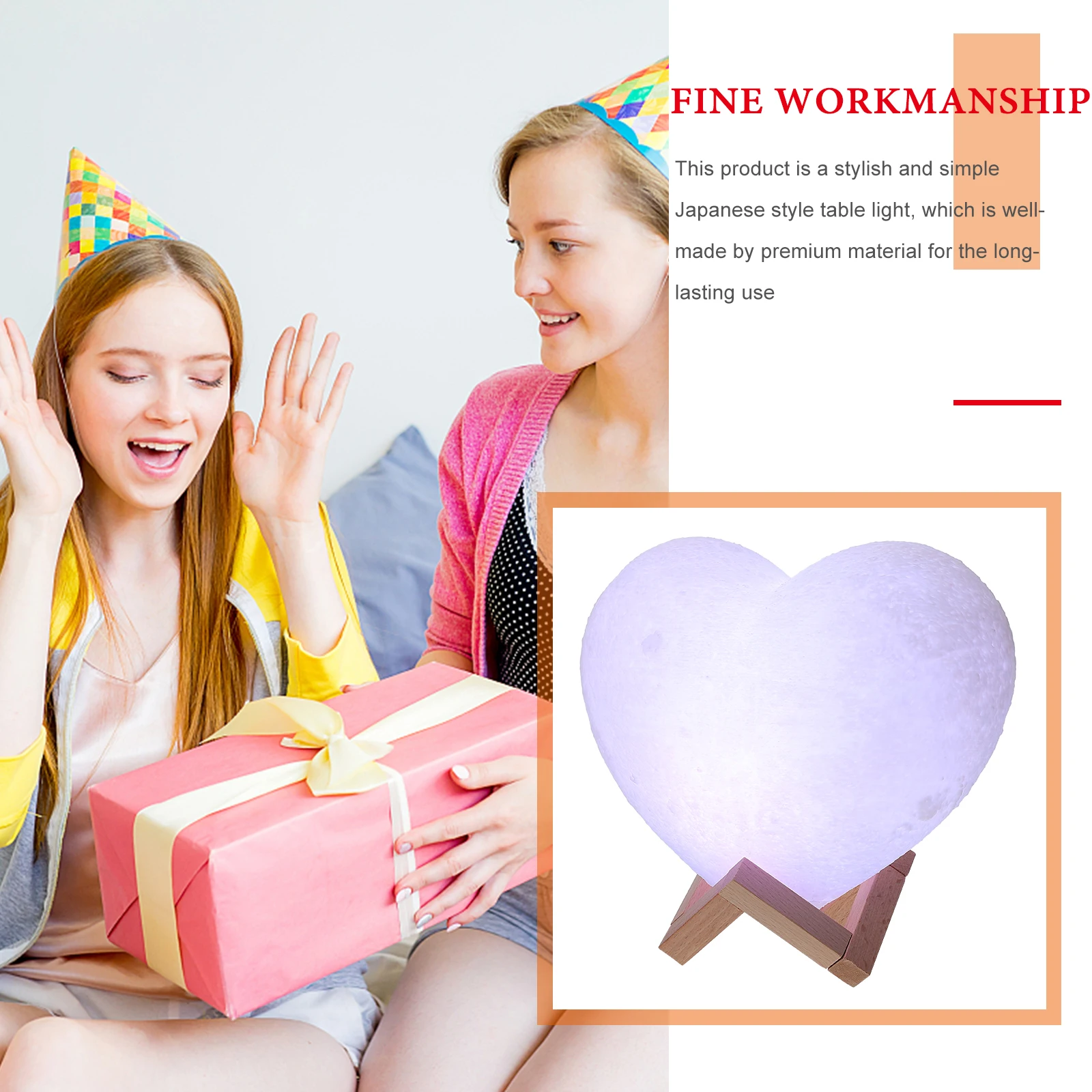 Heart Shaped Moonlight Night Lamp Warm Romantic Atmosphere Desk Bedroom Light Rechargeable LED White Valentine Baby Small Night
Heart Shaped Moonlight Night Lamp Warm Romantic Atmosphere Desk Bedroom Light Rechargeable LED White Valentine Baby Small Night