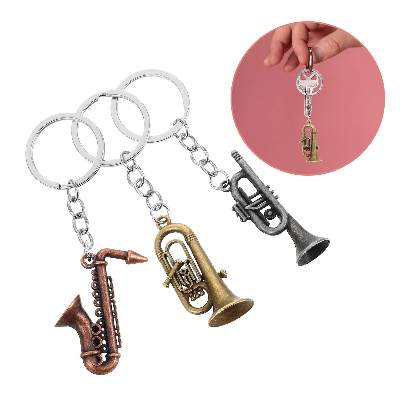 3 Pcs Saxophone Keychain Karaoke Lover Musical Instrument Ring Ornament Miniature
3 Pcs Saxophone Keychain Karaoke Lover Musical Instrument Ring Ornament Miniature