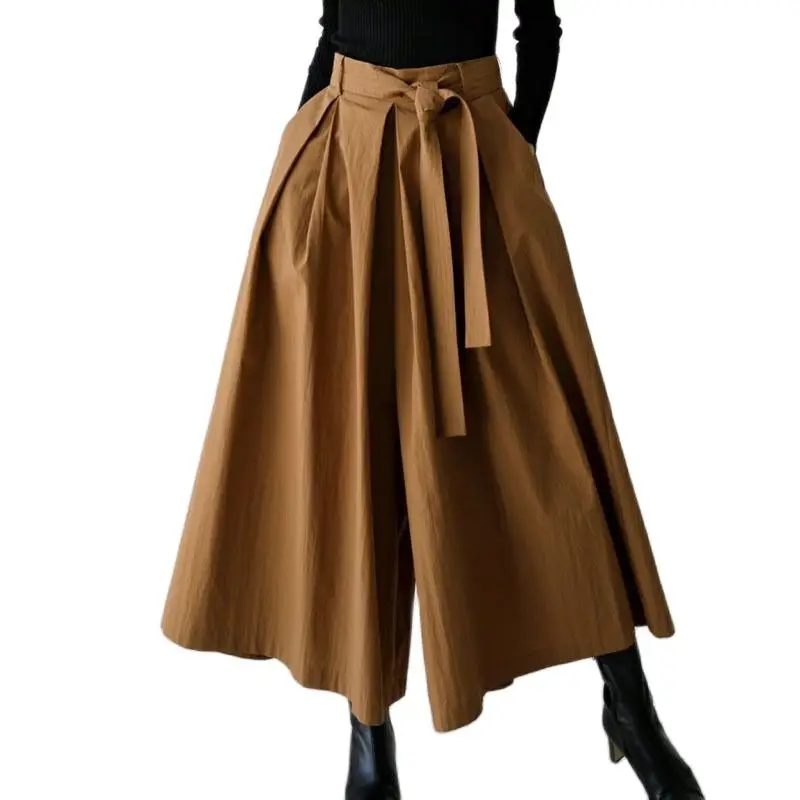 Versatile New Women's Wide Leg Pants Loose Large Size Lace Up Straight Big Leg Casual Trousers Female Autumn Culottes z2207
Versatile New Women's Wide Leg Pants Loose Large Size Lace Up Straight Big Leg Casual Trousers Female Autumn Culottes z2207