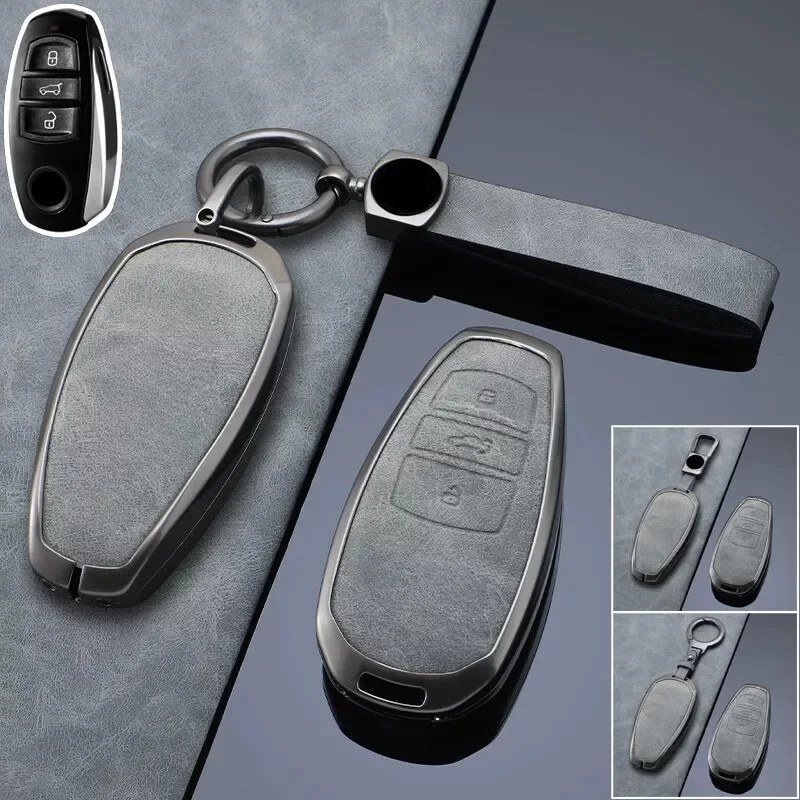Zinc Alloy Leather Car Smart Remote Key Case Cover Bag Holder With Keychain For VW Touareg 2011-17
Zinc Alloy Leather Car Smart Remote Key Case Cover Bag Holder With Keychain For VW Touareg 2011-17