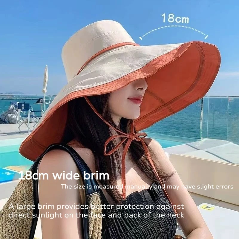 Oversized fisherman hat for women, face-covering sun hat, sunscreen and sun protection hat, reversible wear
Oversized fisherman hat for women, face-covering sun hat, sunscreen and sun protection hat, reversible wear