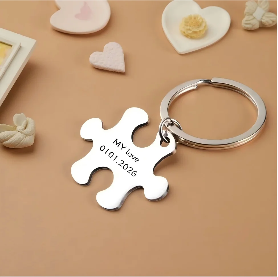 Wholesale Custom Name Puzzle Key Chain Steel Family Puzzle Keyring Couples Matching Keychain Personalized Wedding Gift for Guest
Wholesale Custom Name Puzzle Key Chain Steel Family Puzzle Keyring Couples Matching Keychain Personalized Wedding Gift for Guest