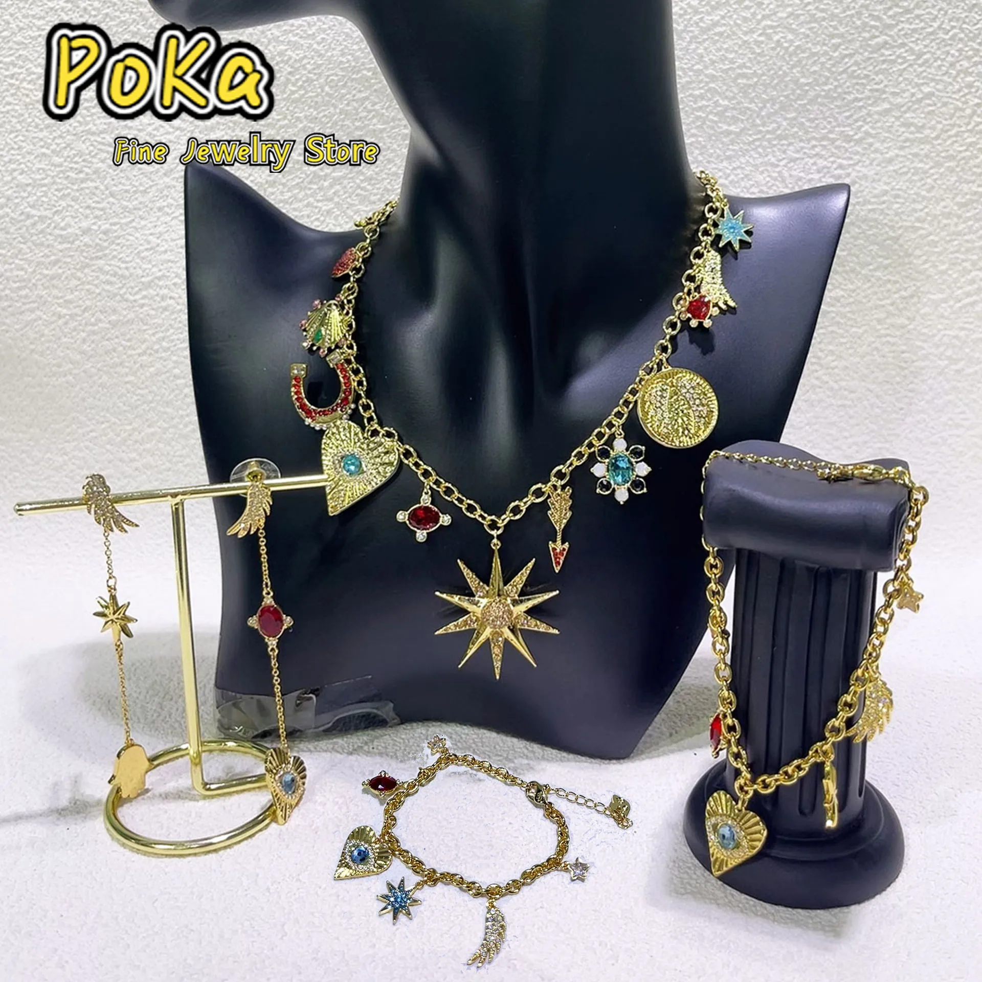 Sunflower Ladies' Austrian Crystal Jewelry Sets Exquisite TAROT MAGIC Necklace Earrings Bracelet Ring Party Gift for Women
Sunflower Ladies' Austrian Crystal Jewelry Sets Exquisite TAROT MAGIC Necklace Earrings Bracelet Ring Party Gift for Women