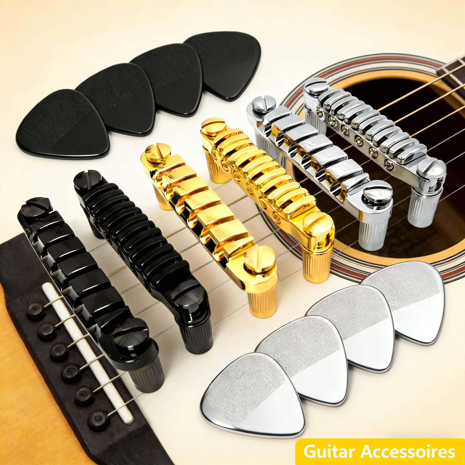 Electric Guitar Bridge Tune-O-Matic Tailpiece 1 Set for 6-String Guitars IBZ Quik Change III Replacement Parts
Electric Guitar Bridge Tune-O-Matic Tailpiece 1 Set for 6-String Guitars IBZ Quik Change III Replacement Parts