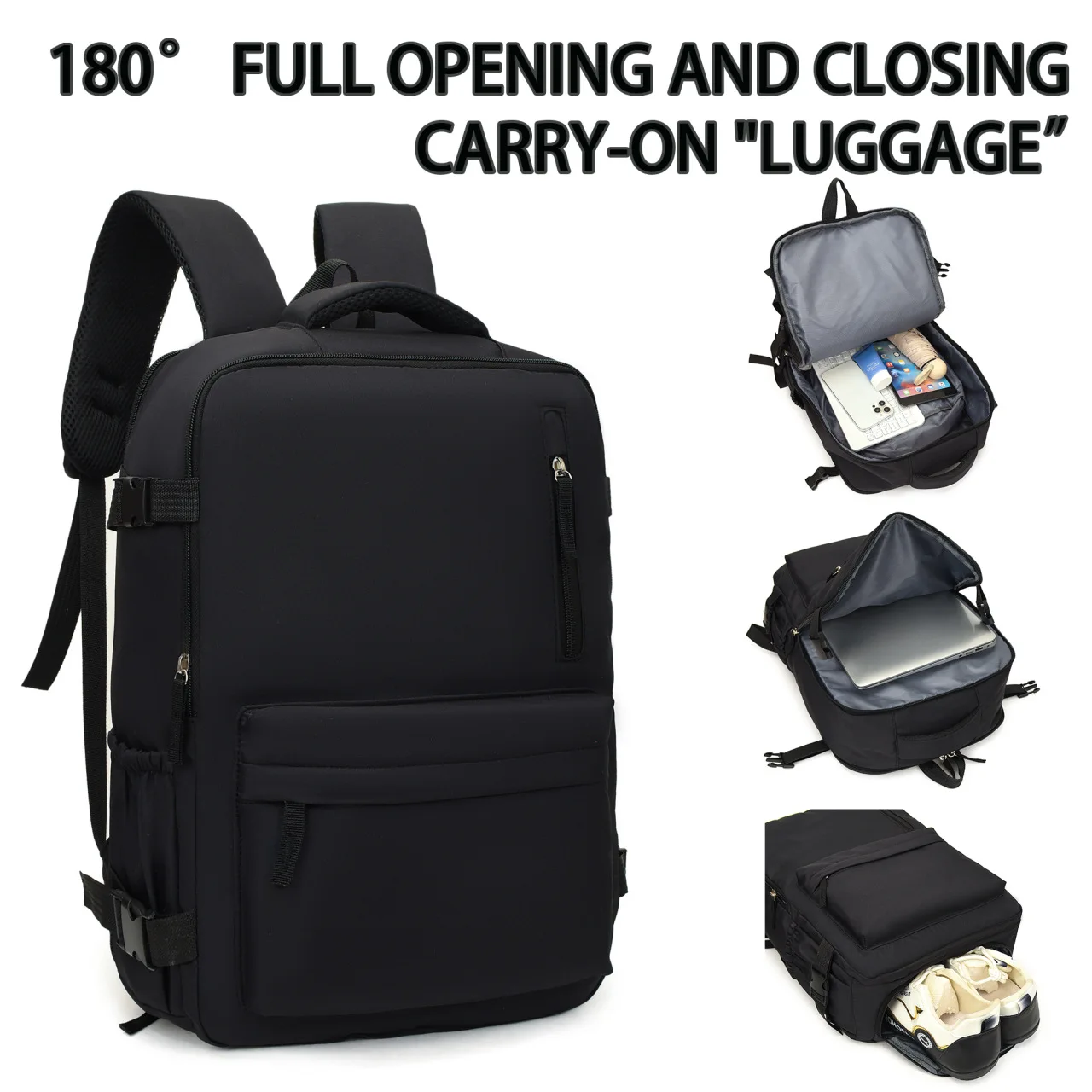 Large-capacity fashion leisure backpack for men and women's new simple laptop bag with shoe bin fashion travel backpack.
Large-capacity fashion leisure backpack for men and women's new simple laptop bag with shoe bin fashion travel backpack.