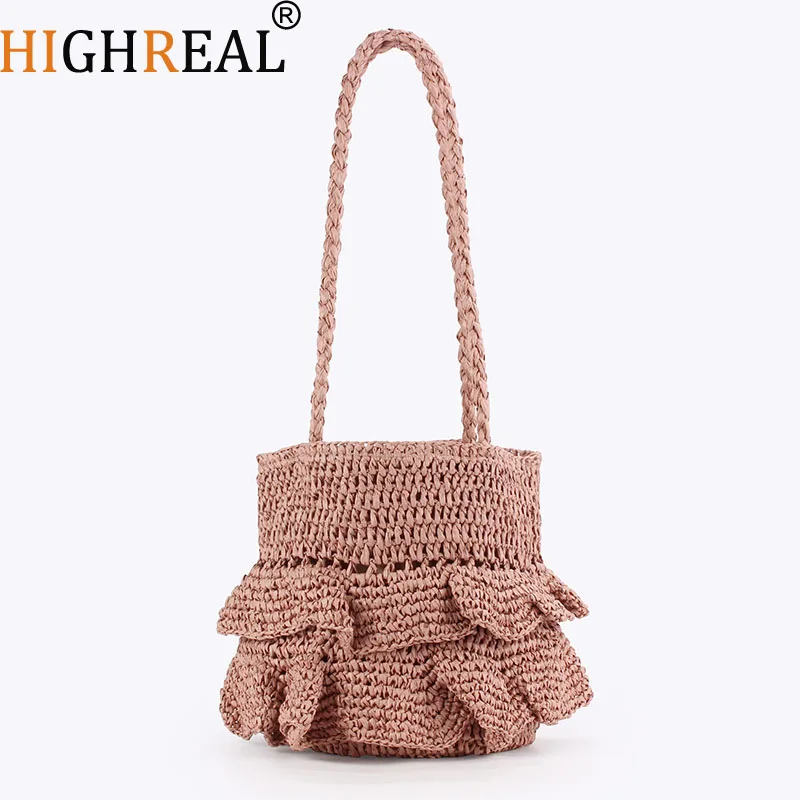 Summer Ruched Bucket Bag Bohemian Woven Shoulder Bags For Women Travel Beach Bag Handbagsand Purses Paper Rope Woven Bags Clutch
Summer Ruched Bucket Bag Bohemian Woven Shoulder Bags For Women Travel Beach Bag Handbagsand Purses Paper Rope Woven Bags Clutch