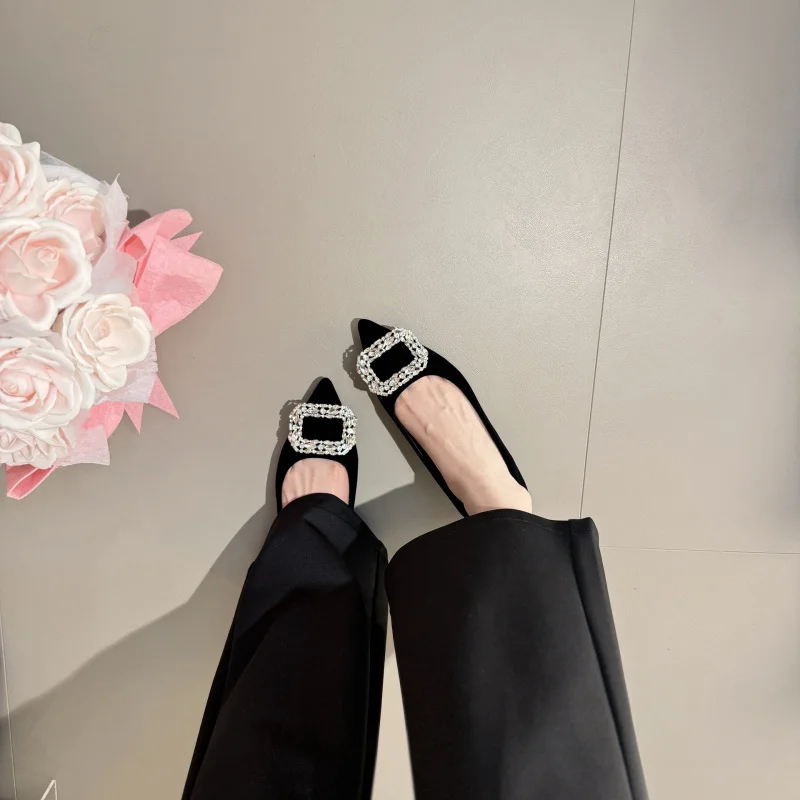2025 New French-style pointed-toe shoes with rhinestone buckles, elegant and versatile for parties, slip-on pumps with chunky lo
2025 New French-style pointed-toe shoes with rhinestone buckles, elegant and versatile for parties, slip-on pumps with chunky lo