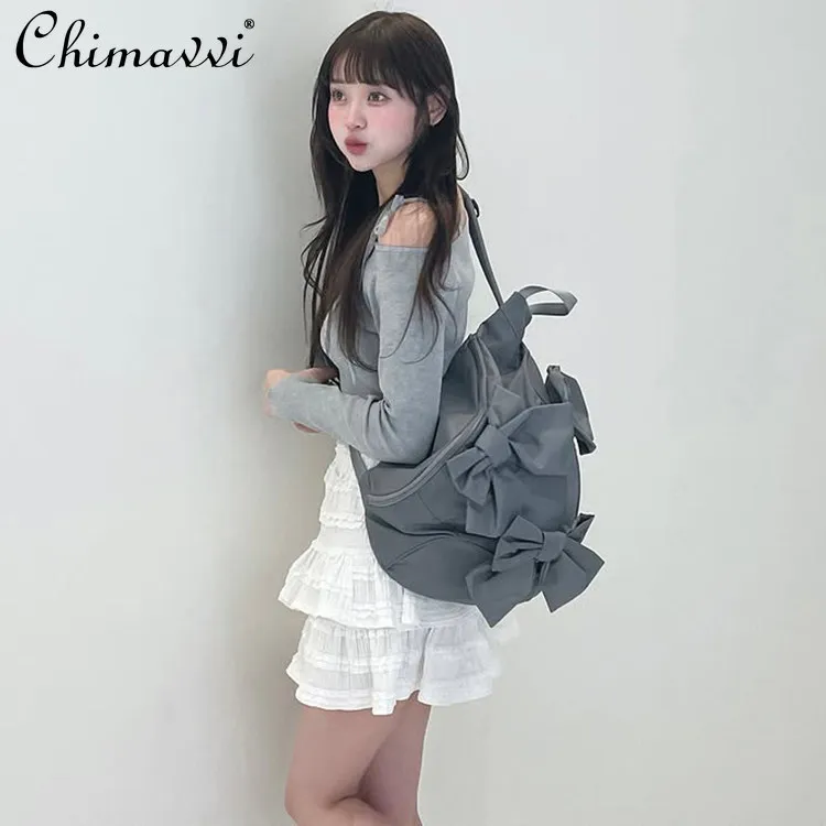 Новая японская модная повседневная сумка-кроссбоди 2026 года с 3D-бантом, большая вместительная сумка через плечо для девочек, студенческая холщовая сумка
Новая японская модная повседневная сумка-кроссбоди 2026 года с 3D-бантом, большая вместительная сумка через плечо для девочек, студенческая холщовая сумка