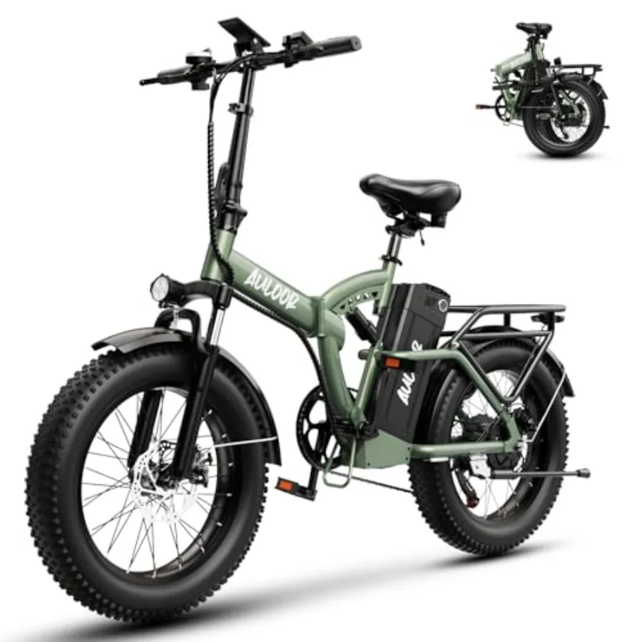 Commute/Beach/Snow use, aluminum alloy frame, black, 1000W motor with 80-mile range and foldable 20 fat tire design
Commute/Beach/Snow use, aluminum alloy frame, black, 1000W motor with 80-mile range and foldable 20 fat tire design