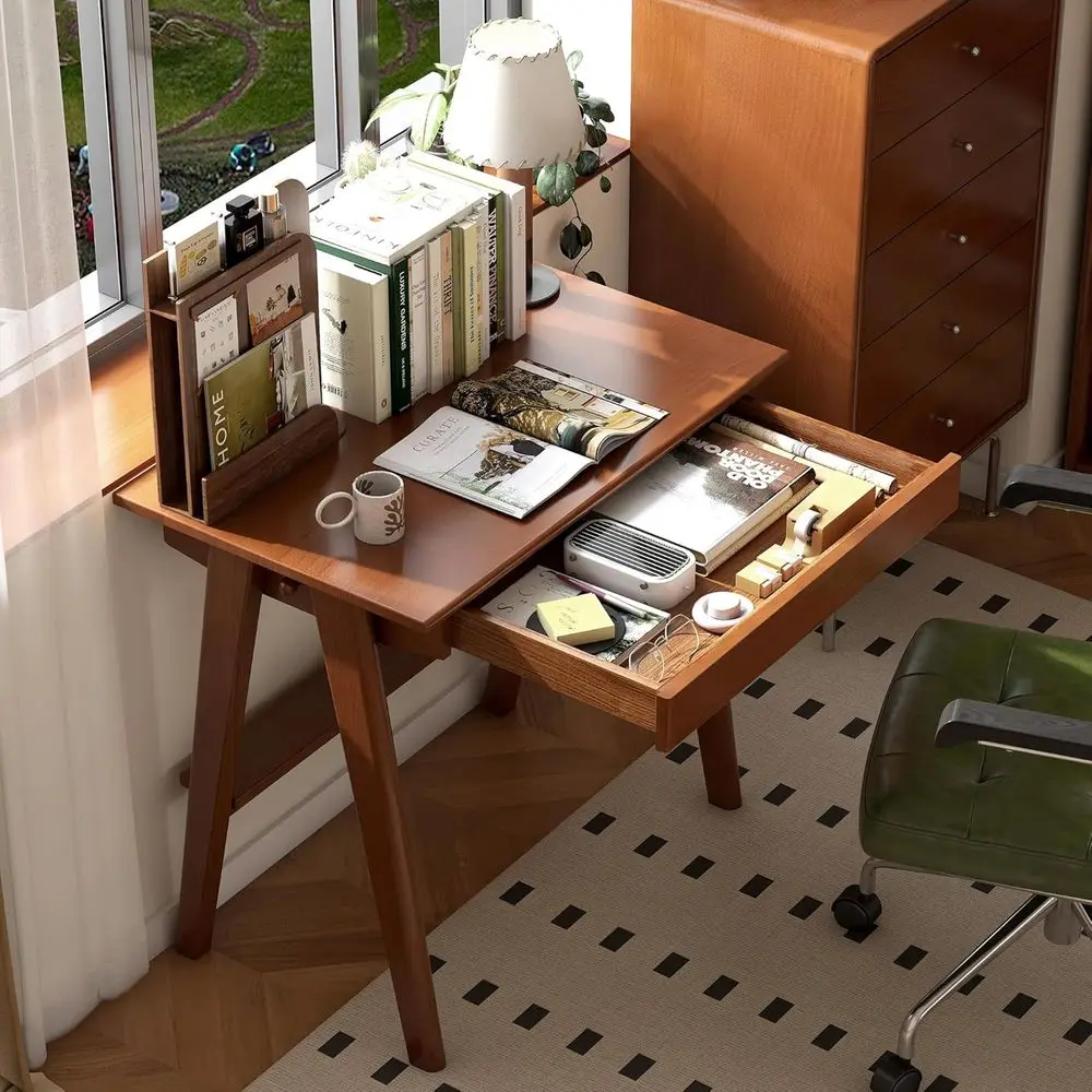 Solid Rubberwood Writing Desk - Century-Style Home Office Computer Desk, 31
Solid Rubberwood Writing Desk - Century-Style Home Office Computer Desk, 31