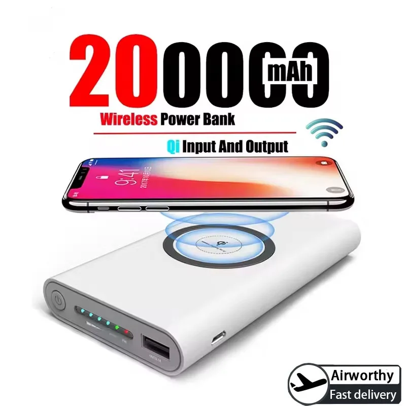 200000mAh Power Bank Two Way Wireless Fast Charging Powerbank Magnetic Type-c External Battery For Iphone Samsung Xiaomi Lenovo
200000mAh Power Bank Two Way Wireless Fast Charging Powerbank Magnetic Type-c External Battery For Iphone Samsung Xiaomi Lenovo