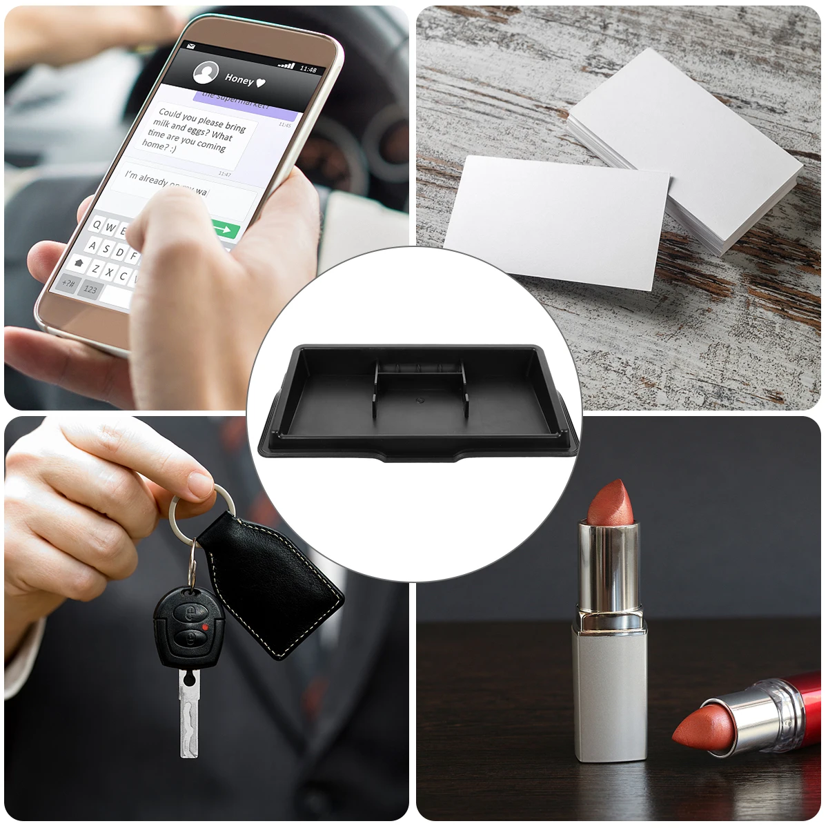 Universal ABS Car Dashboard Phone Holder -Skid Mount Stand Storage Box for Keys Cards Lipstick Coin Car Decor
Universal ABS Car Dashboard Phone Holder -Skid Mount Stand Storage Box for Keys Cards Lipstick Coin Car Decor