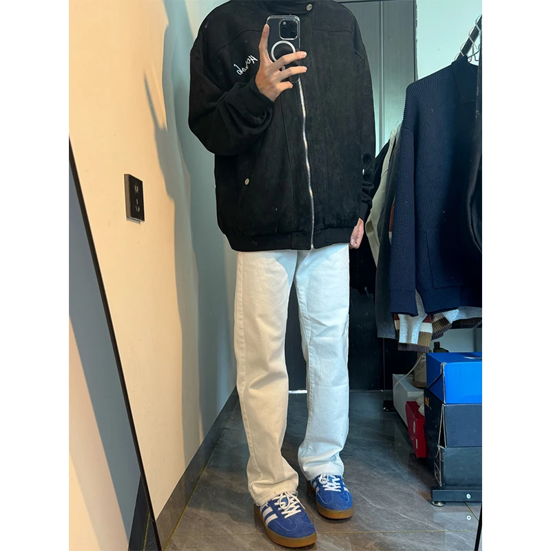 White Slim Fit Straight Leg Jeans Men's Spring Autumn High Waist Long Pants Youth Trendy Straight Tube Trousers Faionable
White Slim Fit Straight Leg Jeans Men's Spring Autumn High Waist Long Pants Youth Trendy Straight Tube Trousers Faionable