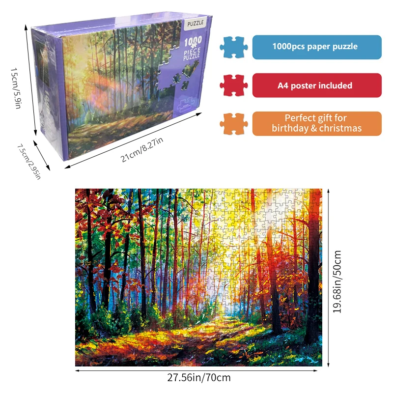 High Quality 70cm*50cm 1000pcs Jigsaw Puzzle Adult Stress Relief Beautiful Landscape Painting Puzzle Concentration Development
High Quality 70cm*50cm 1000pcs Jigsaw Puzzle Adult Stress Relief Beautiful Landscape Painting Puzzle Concentration Development