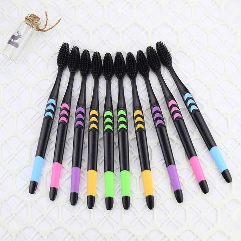 10Pcs Bamboo Charcoal Toothbrush Set Non-Slip Handle Deep Cleaning Personal Care Teeth Brush Ideal Gift
10Pcs Bamboo Charcoal Toothbrush Set Non-Slip Handle Deep Cleaning Personal Care Teeth Brush Ideal Gift