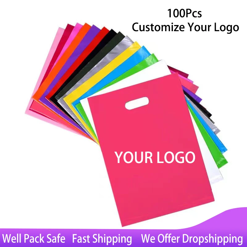 Customized Logo Color Shopping Bag with Handle, Plastic Gift Bag, Busins Customer Plastic Bag, Including Printing fee, 100 Pcs
Customized Logo Color Shopping Bag with Handle, Plastic Gift Bag, Busins Customer Plastic Bag, Including Printing fee, 100 Pcs