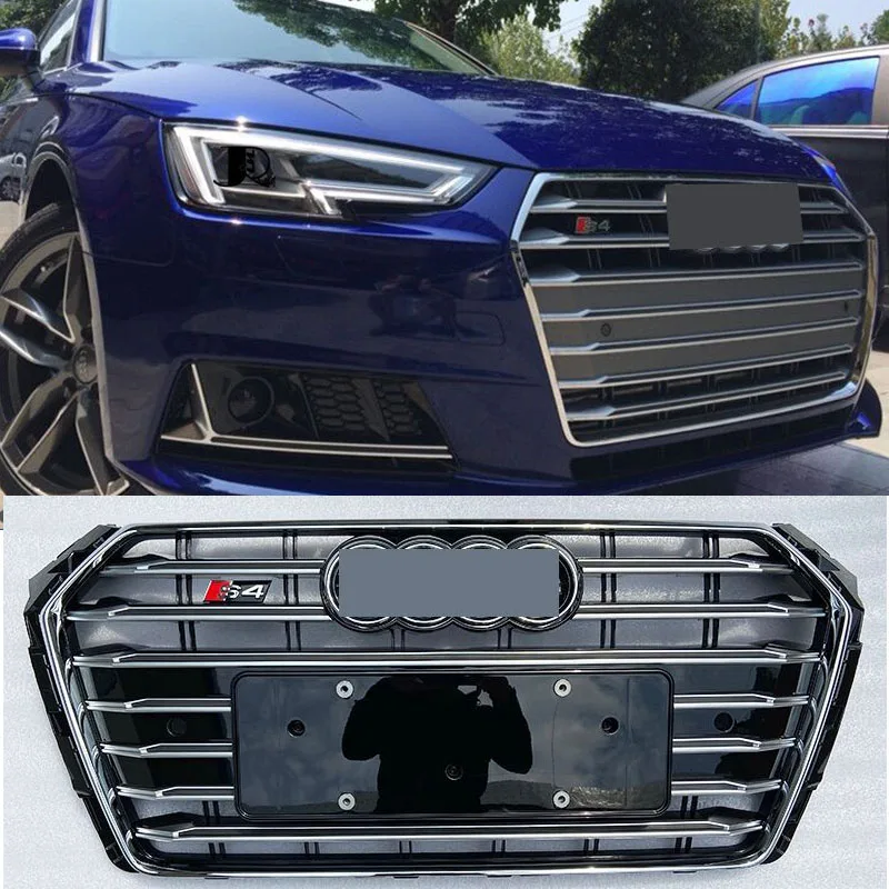 For Audi A4 B9 modified S4 2017 2018 2019 Front bumper mesh Racing grills Grill Honeycomb Hood Cover Plate Car Accessories
For Audi A4 B9 modified S4 2017 2018 2019 Front bumper mesh Racing grills Grill Honeycomb Hood Cover Plate Car Accessories