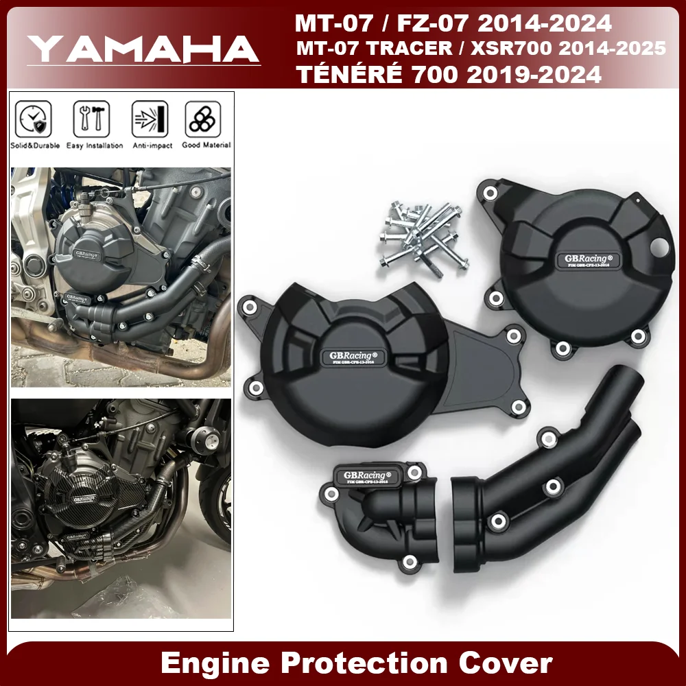 For YAMAHA MT07 FZ07 Tracker XSR700 Tenere700 2014-2025 GB Racing Engine Cover Motorcycle Engine Protect Cover Accessories 
For YAMAHA MT07 FZ07 Tracker XSR700 Tenere700 2014-2025 GB Racing Engine Cover Motorcycle Engine Protect Cover Accessories