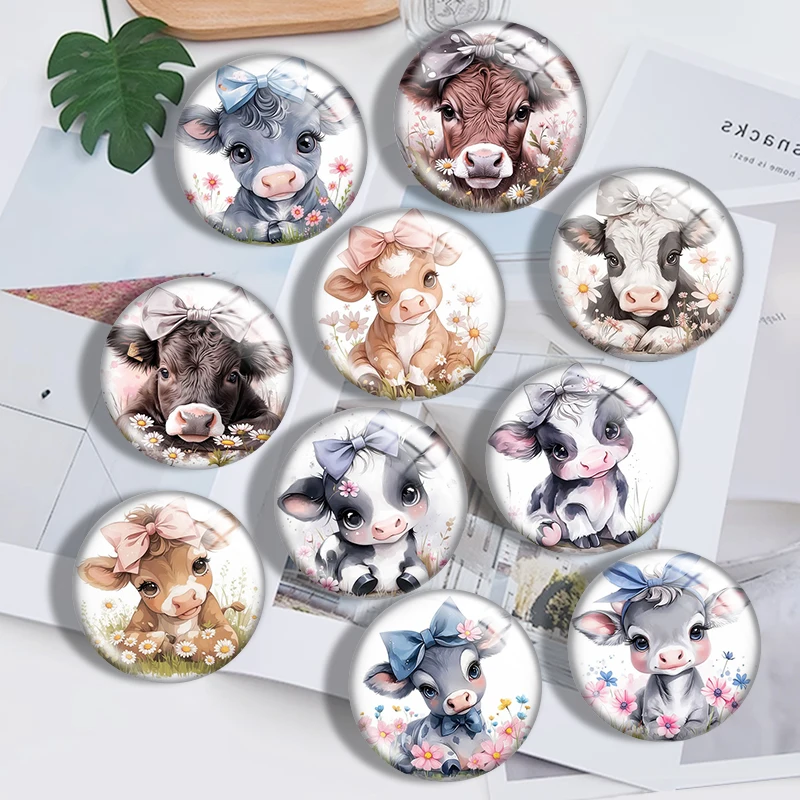 Watercolor Nursery Cow 12mm/18mm/20mm/25mm Round photo glass cabochon demo flat back Making findings
Watercolor Nursery Cow 12mm/18mm/20mm/25mm Round photo glass cabochon demo flat back Making findings