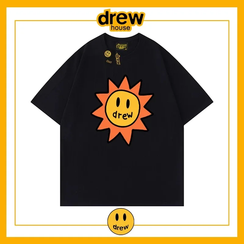 Drew House New Men's Clothing Sun Printed logo T shirt men's and women's printed loose short sleeve T-shirt Ropa hombre
Drew House New Men's Clothing Sun Printed logo T shirt men's and women's printed loose short sleeve T-shirt Ropa hombre